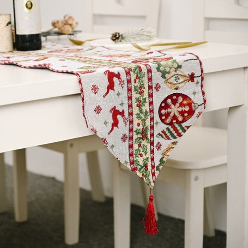 Christmas Table Runner Decoration Supplies Knitted Cloth Creative